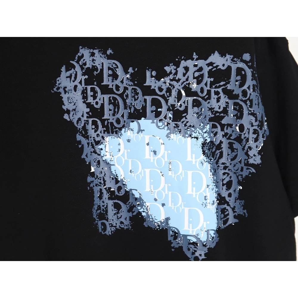 Dior heart monogram letter foam print short sleeves TSK1,Dior