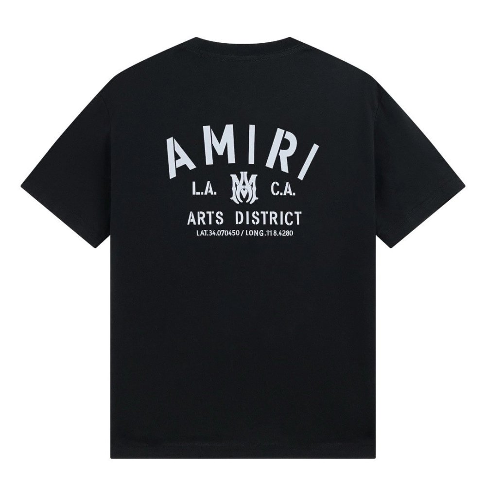 Amiri Angel Letter Design Cracked Seam Short Sleeve,Amiri T Shirt,Tshirt,APPAREL