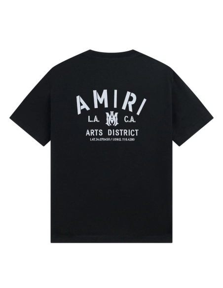 Amiri Angel Letter Design Cracked Seam Short Sleeve,Amiri T Shirt,Tshirt,APPAREL