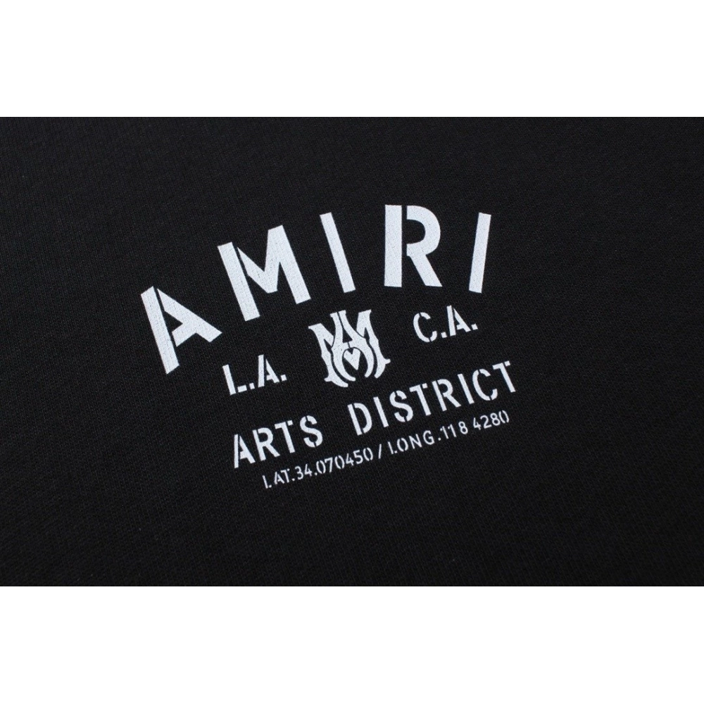 Amiri Angel Letter Design Cracked Seam Short Sleeve,Amiri T Shirt,Tshirt,APPAREL