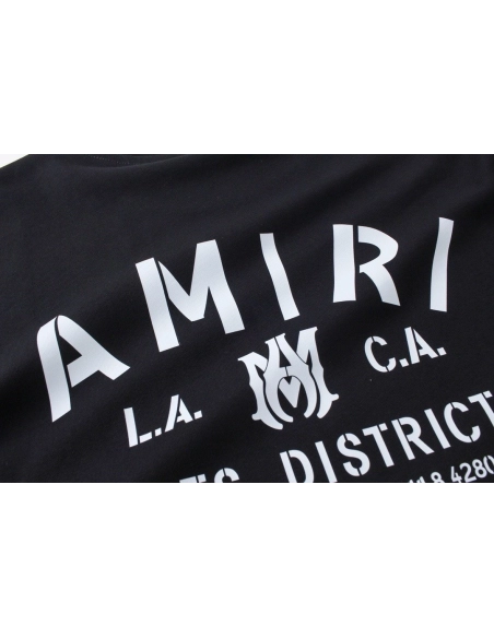 Amiri Angel Letter Design Cracked Seam Short Sleeve,Amiri T Shirt,Tshirt,APPAREL