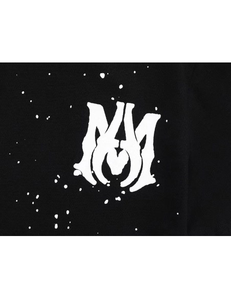 Amiri Cashew Flower Embossed Short Sleeve T-shirt,Amiri T Shirt,Tshirt,APPAREL