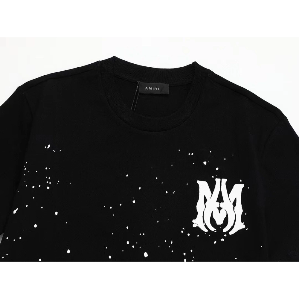 Amiri Cashew Flower Embossed Short Sleeve T-shirt,Amiri T Shirt,Tshirt,APPAREL