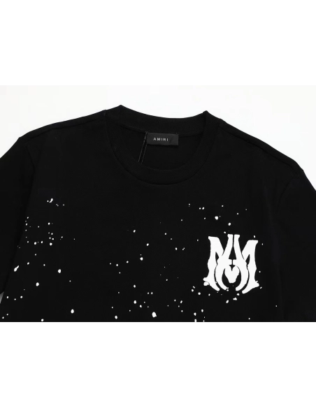 Amiri Cashew Flower Embossed Short Sleeve T-shirt,Amiri T Shirt,Tshirt,APPAREL