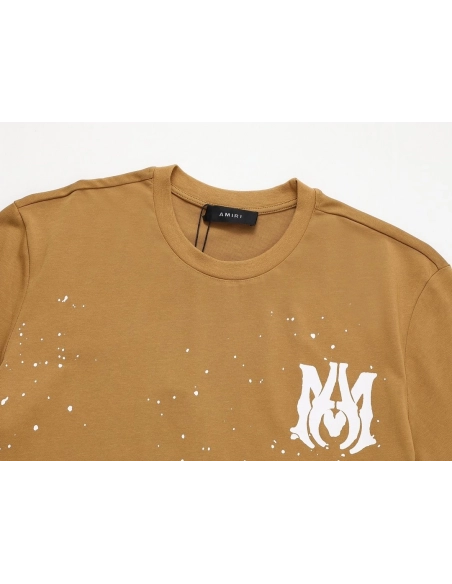 Amiri Cashew Flower Embossed Short Sleeve T-shirt,Amiri T Shirt,Tshirt,APPAREL