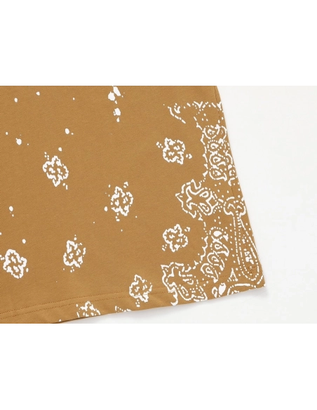 Amiri Cashew Flower Embossed Short Sleeve T-shirt,Amiri T Shirt,Tshirt,APPAREL