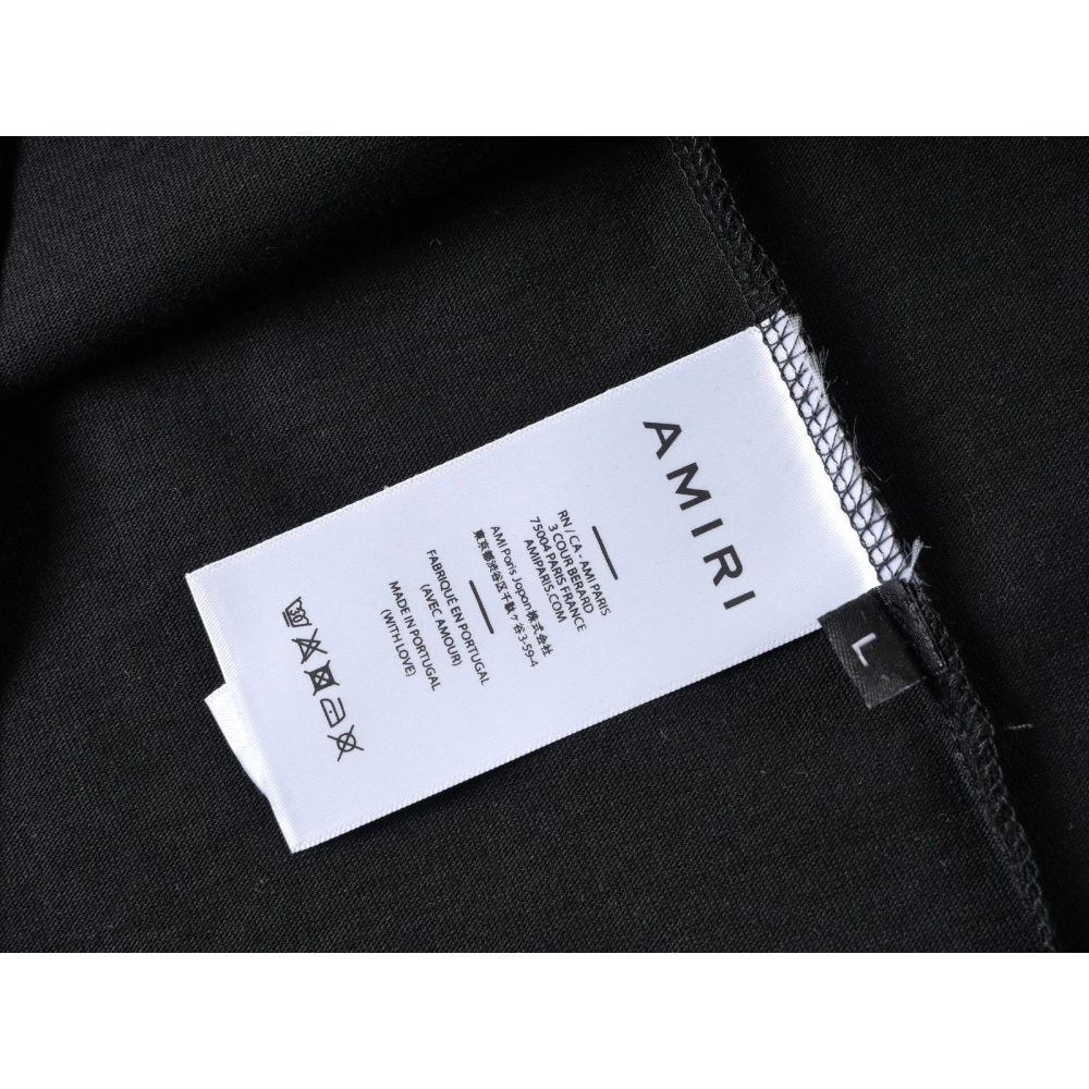 Amiri Colorful Print Craftsmanship Cotton Short Sleeve T-shirt,Amiri T Shirt,Tshirt,APPAREL