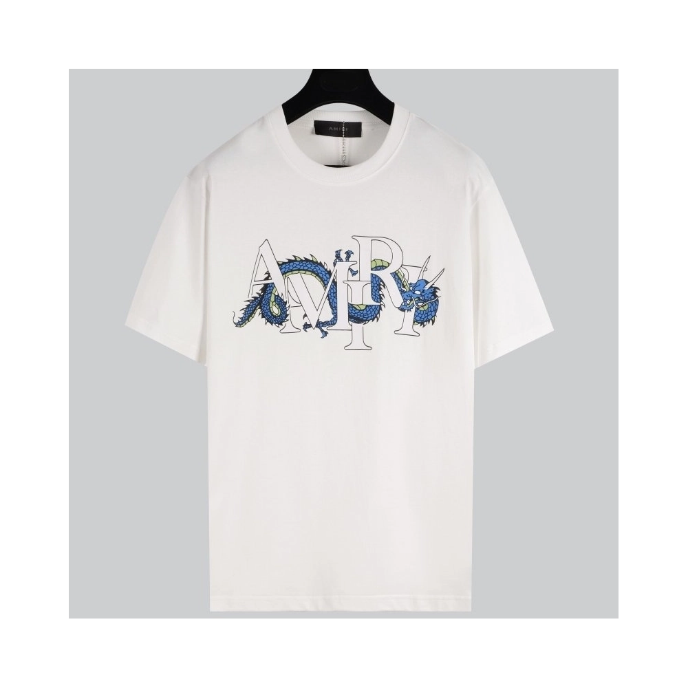 Amiri Colorful Print Craftsmanship Cotton Short Sleeve T-shirt,Amiri T Shirt,Tshirt,APPAREL