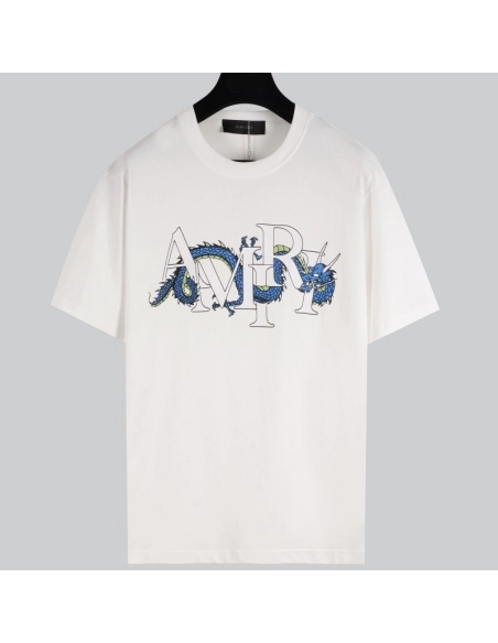 Amiri Colorful Print Craftsmanship Cotton Short Sleeve T-shirt,Amiri T Shirt,Tshirt,APPAREL