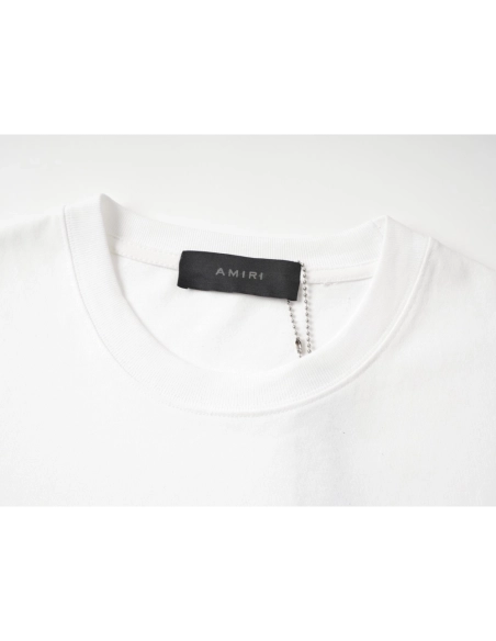 Amiri Colorful Print Craftsmanship Cotton Short Sleeve T-shirt,Amiri T Shirt,Tshirt,APPAREL