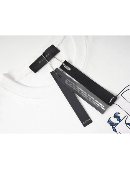 Amiri Colorful Print Craftsmanship Cotton Short Sleeve T-shirt,Amiri T Shirt,Tshirt,APPAREL