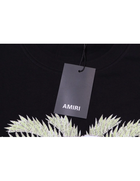 Amiri Angel Letter Design Cracked Seam Short Sleeve,Amiri T Shirt,Tshirt,APPAREL