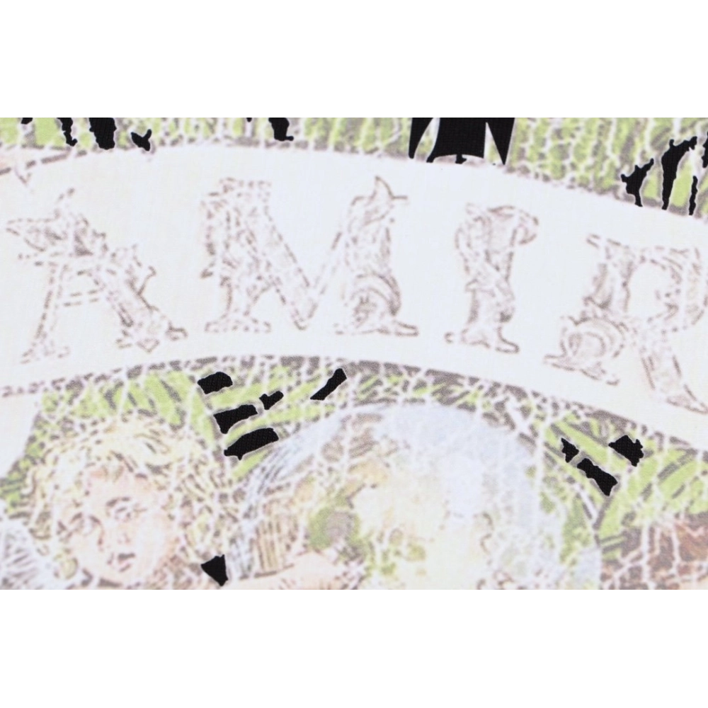 Amiri Angel Letter Design Cracked Seam Short Sleeve,Amiri T Shirt,Tshirt,APPAREL