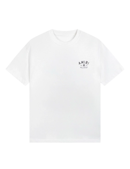 Amiri Angel Letter Design Cracked Seam Short Sleeve,Amiri T Shirt,Tshirt,APPAREL