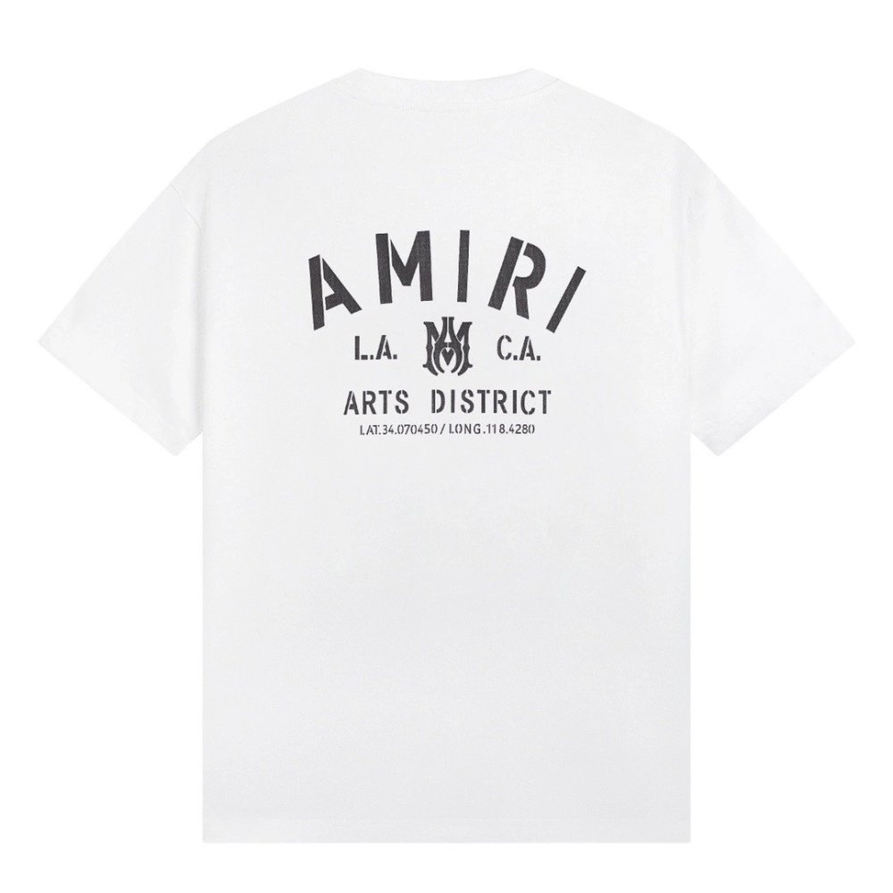 Amiri Angel Letter Design Cracked Seam Short Sleeve,Amiri T Shirt,Tshirt,APPAREL
