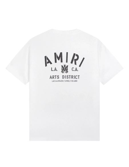 Amiri Angel Letter Design Cracked Seam Short Sleeve,Amiri T Shirt,Tshirt,APPAREL