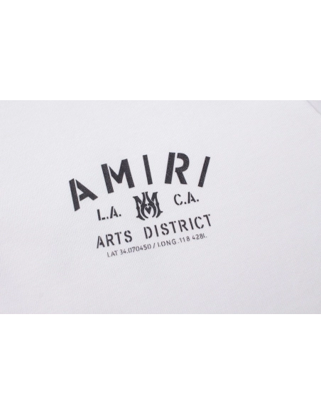 Amiri Angel Letter Design Cracked Seam Short Sleeve,Amiri T Shirt,Tshirt,APPAREL