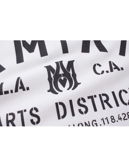 Amiri Angel Letter Design Cracked Seam Short Sleeve,Amiri T Shirt,Tshirt,APPAREL