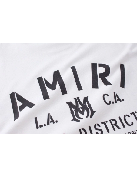 Amiri Angel Letter Design Cracked Seam Short Sleeve,Amiri T Shirt,Tshirt,APPAREL