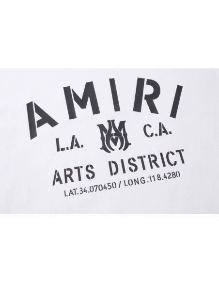 Amiri Angel Letter Design Cracked Seam Short Sleeve,Amiri T Shirt,Tshirt,APPAREL