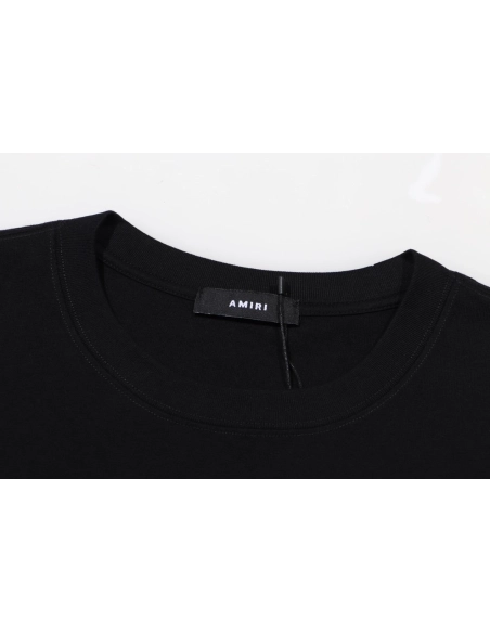 Amiri Angel Letter Design Cracked Seam Short Sleeve,Amiri T Shirt,Tshirt,APPAREL