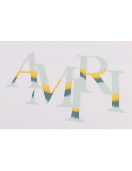 Amiri Angel Letter Design Cracked Seam Short Sleeve,Amiri T Shirt,Tshirt,APPAREL