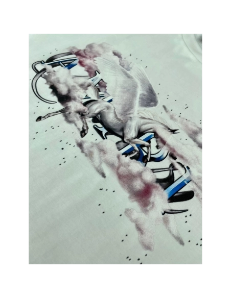 Amiri cashew flower print short-sleeved rear paste print T-shirt,Amiri T Shirt,Tshirt,APPAREL