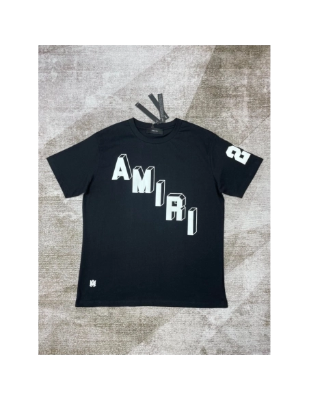 Amiri New Logo Special Print Short Sleeve T-shirt,Amiri T Shirt,Tshirt,APPAREL