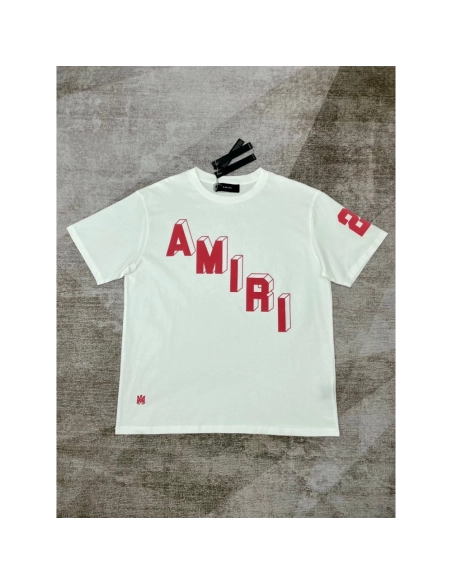 Amiri New Logo Special Print Short Sleeve T-shirt,Amiri T Shirt,Tshirt,APPAREL