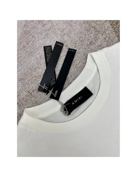 Amiri New Logo Special Print Short Sleeve T-shirt,Amiri T Shirt,Tshirt,APPAREL