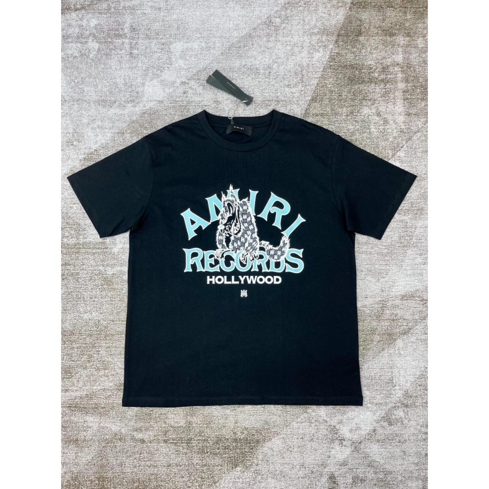Amiri New Wolf Printed Short Sleeve T-shirt,Amiri T Shirt,Tshirt,APPAREL