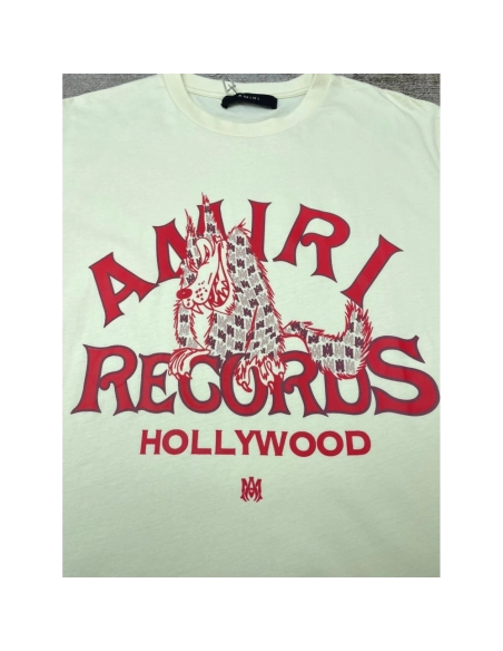 Amiri New Red Wolf Printed Short Sleeve T-shirt,Amiri T Shirt,Tshirt,APPAREL