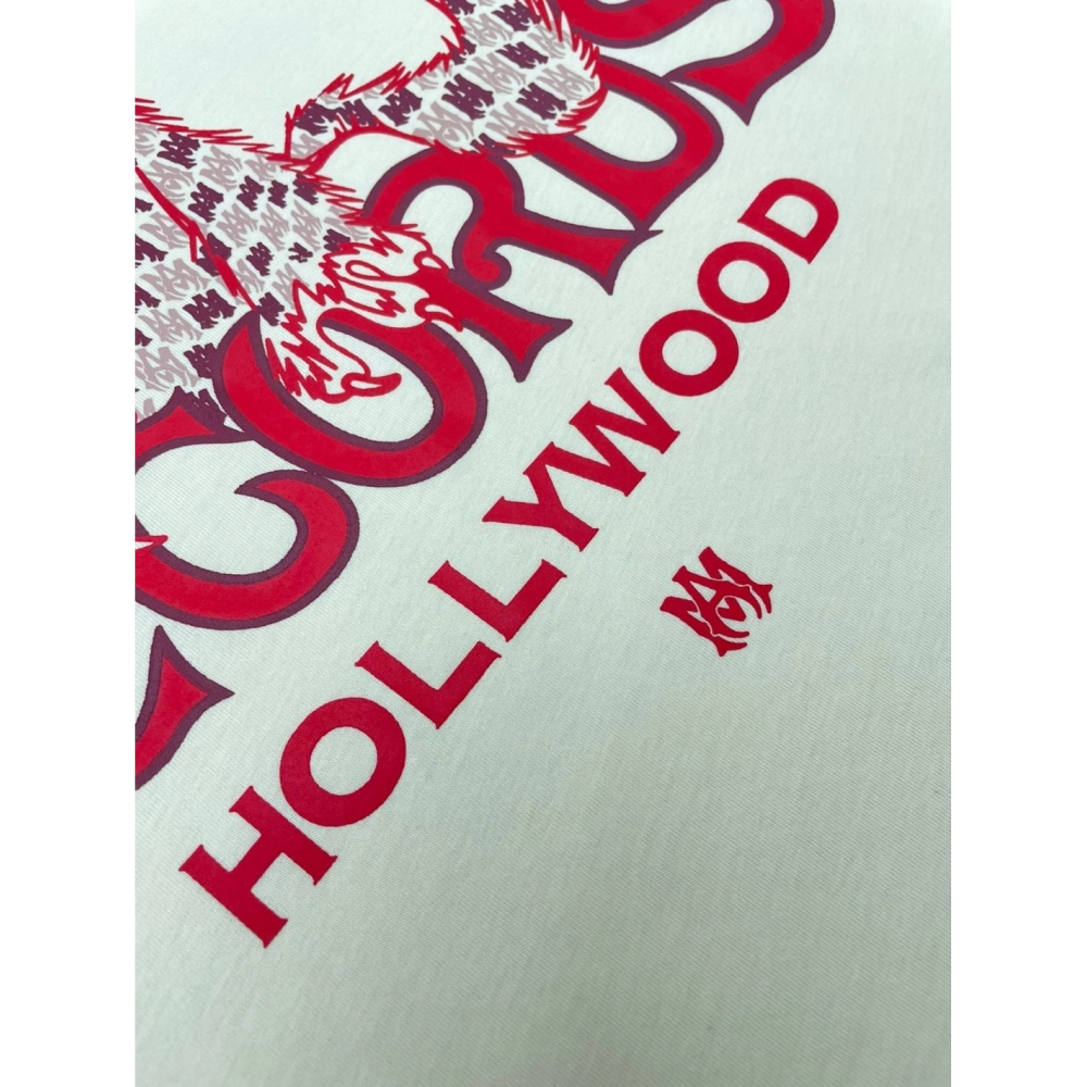 Amiri New Red Wolf Printed Short Sleeve T-shirt,Amiri T Shirt,Tshirt,APPAREL