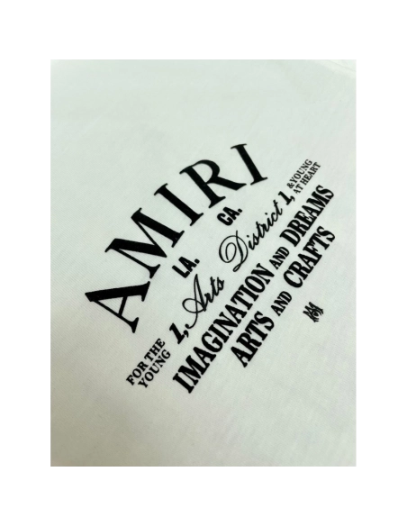 Amiri New Logo Letter Short Sleeve T-shirt,Amiri T Shirt,Tshirt,APPAREL
