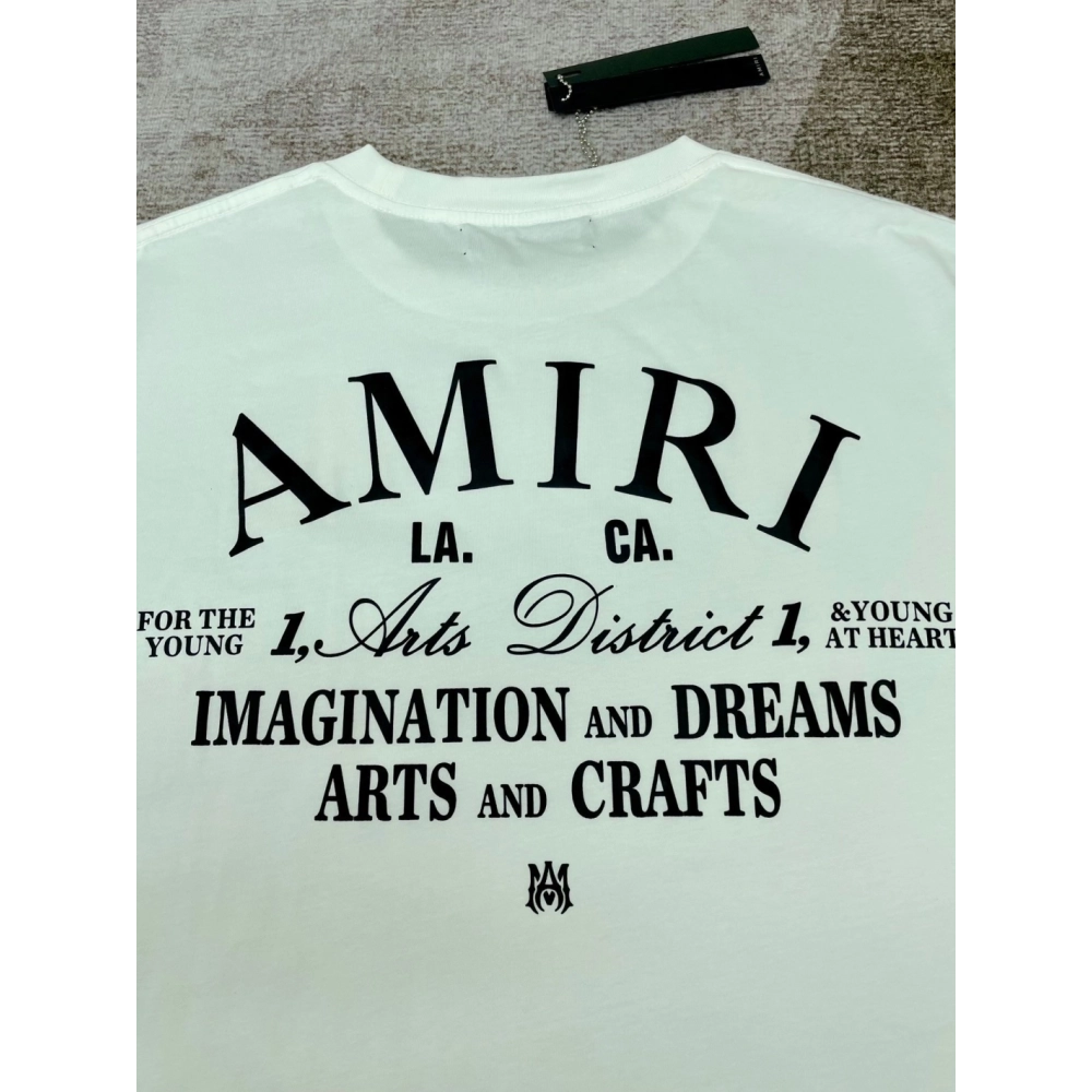 Amiri New Logo Letter Short Sleeve T-shirt,Amiri T Shirt,Tshirt,APPAREL