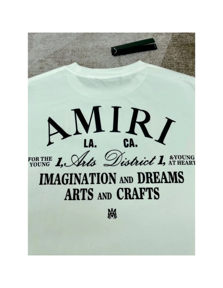 Amiri New Logo Letter Short Sleeve T-shirt,Amiri T Shirt,Tshirt,APPAREL