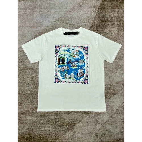 Amiri New Patchwork Embroidered Short-Sleeve T-shirt,Amiri T Shirt,Tshirt,APPAREL