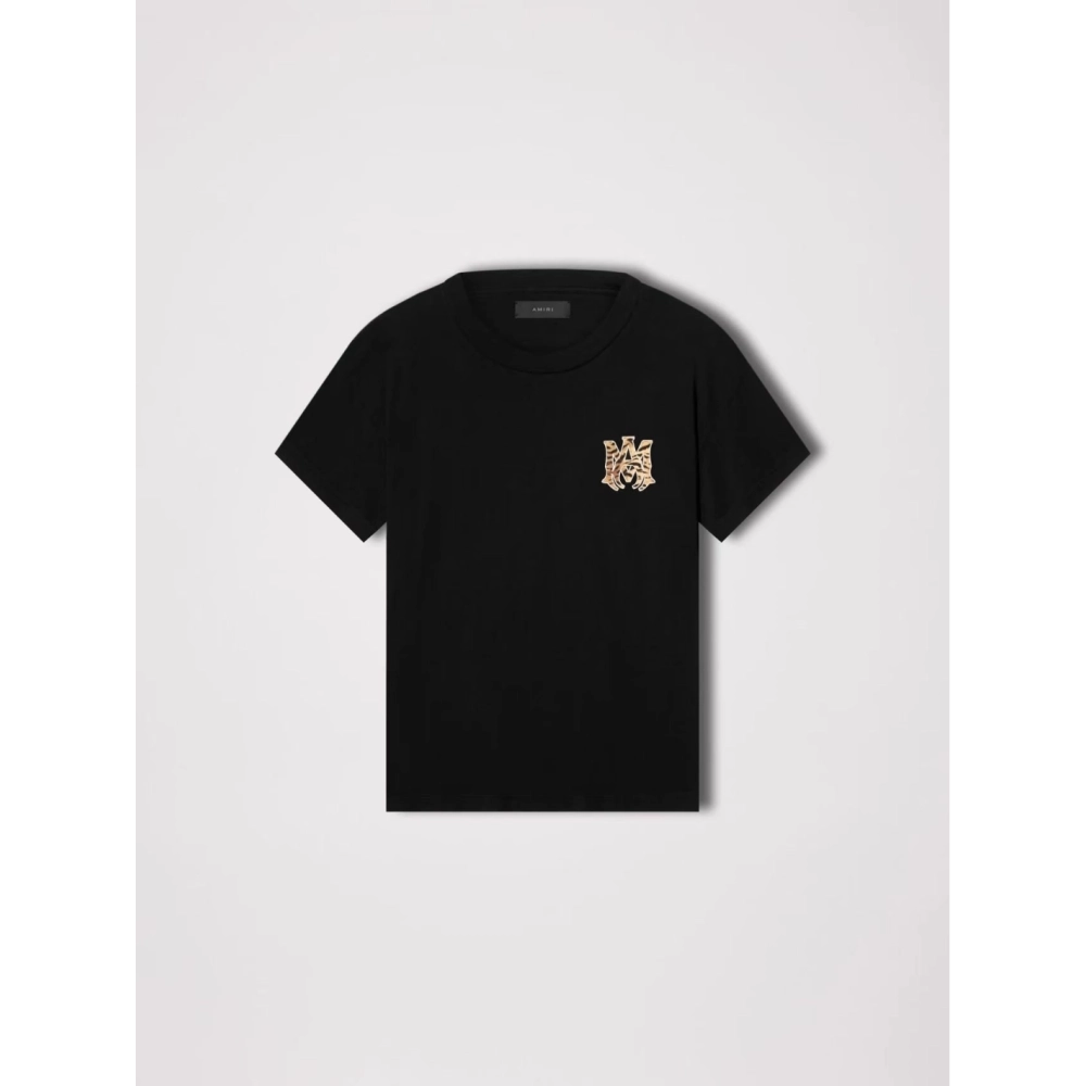 Amiri New leopard print short-sleeved T-shirt,Amiri T Shirt,Tshirt,APPAREL