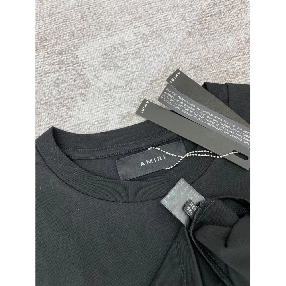 Amiri New leopard print short-sleeved T-shirt,Amiri T Shirt,Tshirt,APPAREL