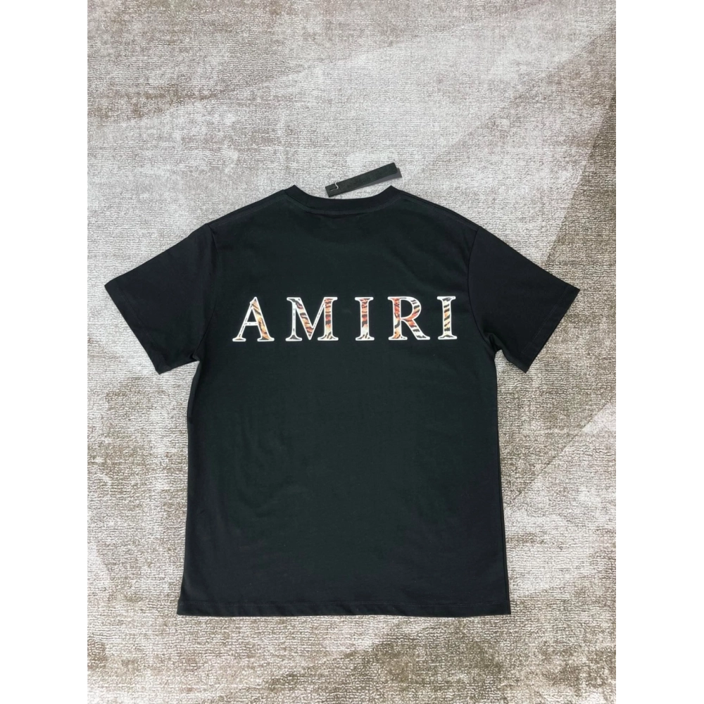 Amiri New leopard print short-sleeved T-shirt,Amiri T Shirt,Tshirt,APPAREL