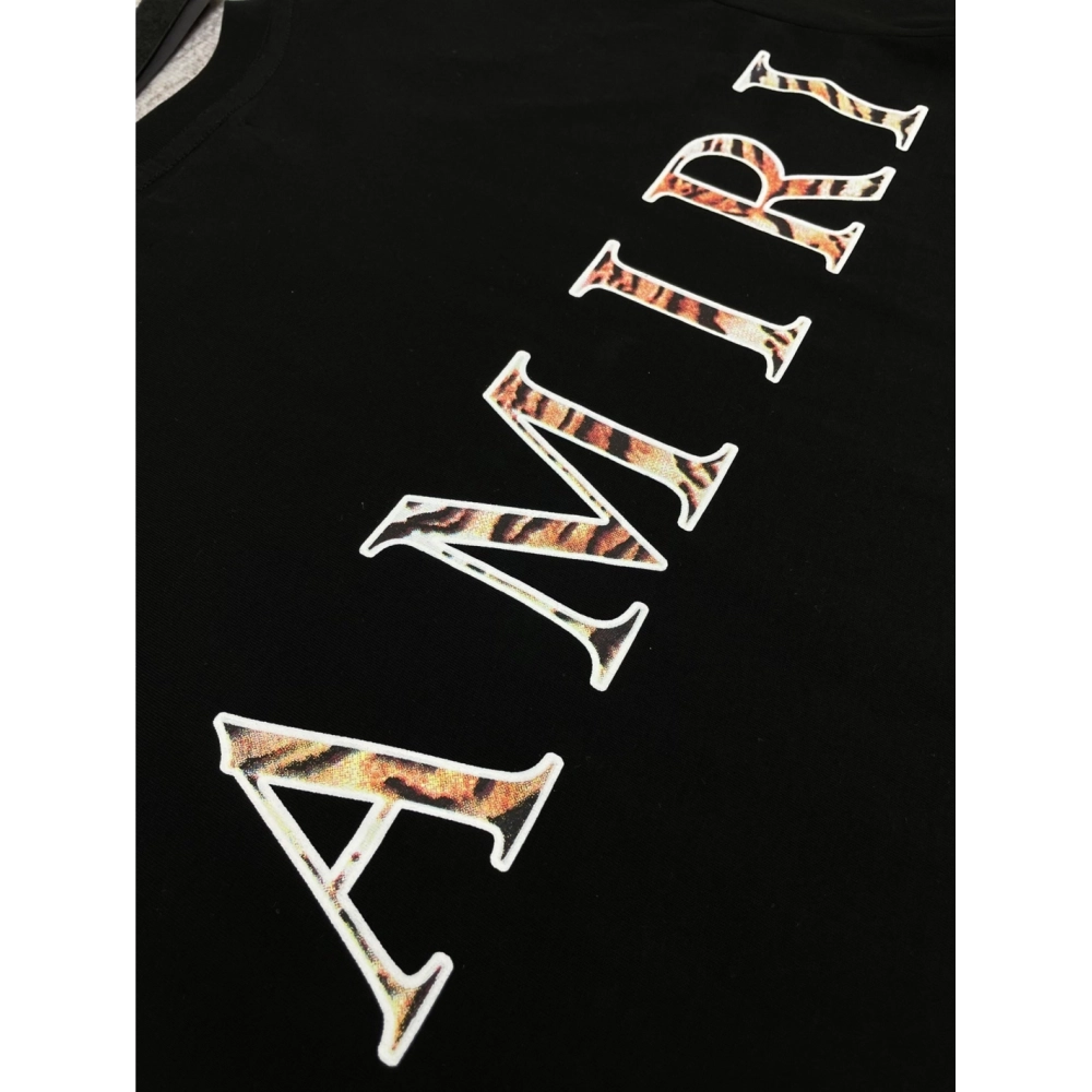 Amiri New leopard print short-sleeved T-shirt,Amiri T Shirt,Tshirt,APPAREL