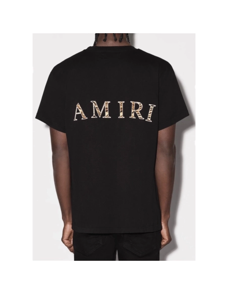 Amiri New leopard print short-sleeved T-shirt,Amiri T Shirt,Tshirt,APPAREL
