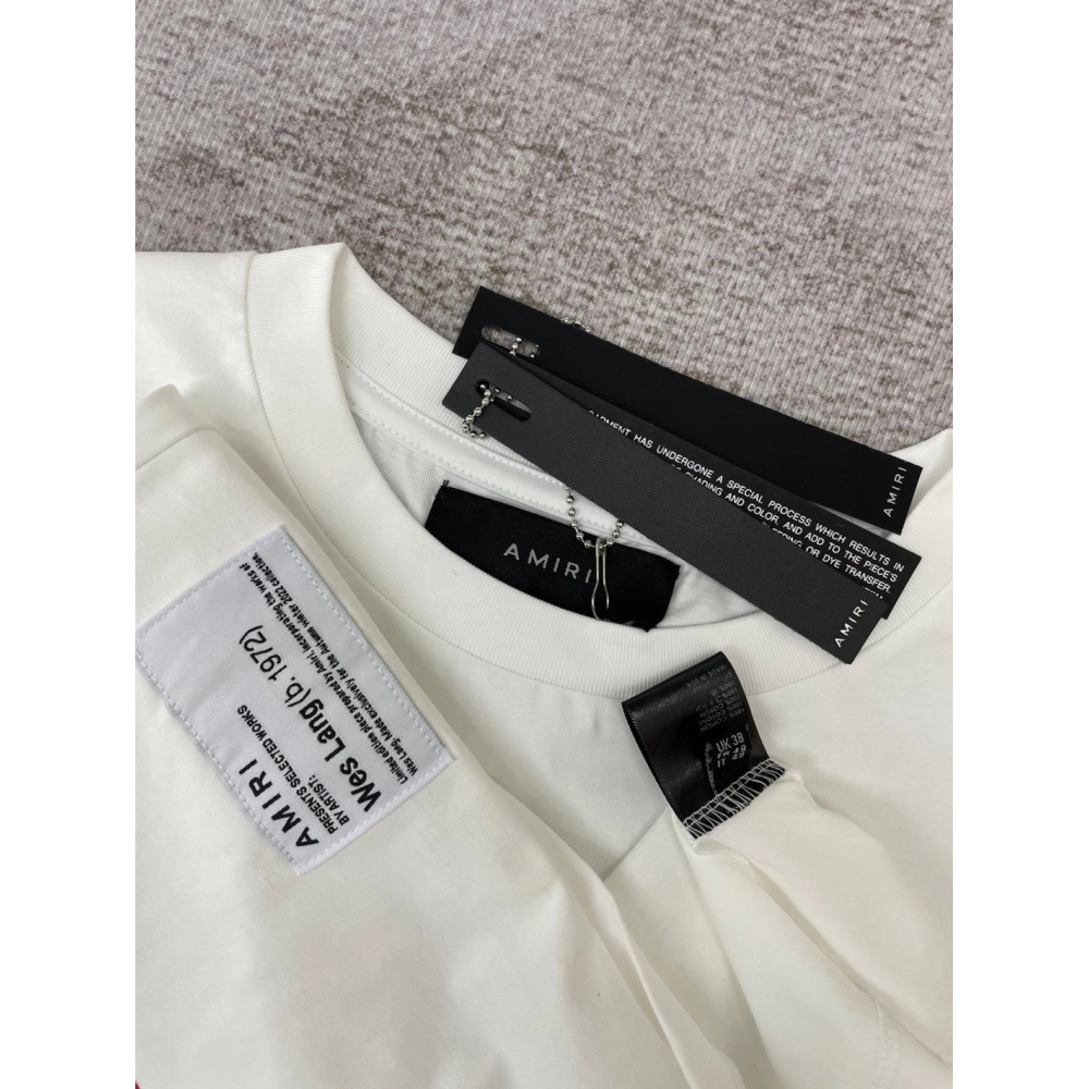 Amiri New joint Sanskrit short-sleeved digital direct spray Sanskrit skull printt T-shirt,Amiri T Shirt,Tshirt,APPAREL
