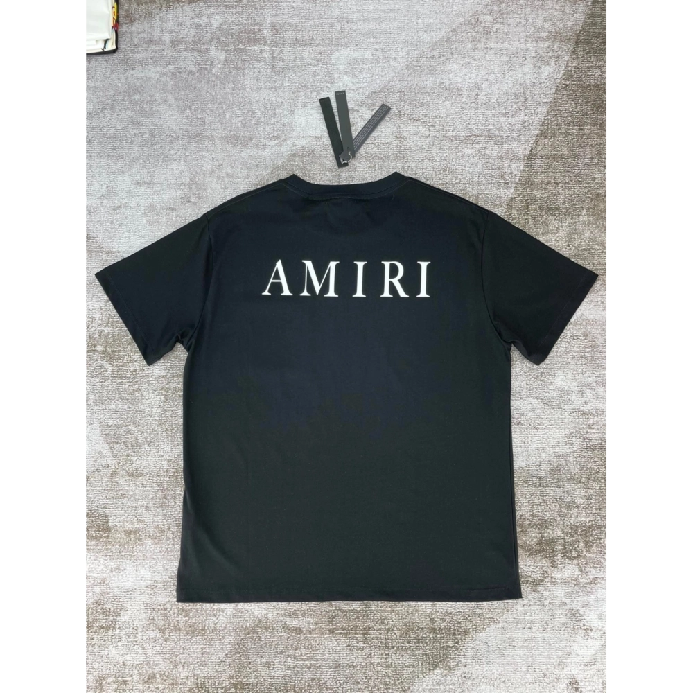 Amiri New pocket short-sleeved pocket, rear logo print T-shirt,Amiri T Shirt,Tshirt,APPAREL