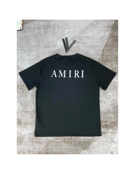 Amiri New pocket short-sleeved pocket, rear logo print T-shirt,Amiri T Shirt,Tshirt,APPAREL