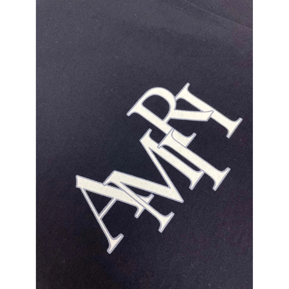 Amiri New Logo Short Sleeve Double Color Gel Printed Back T-shirt,Amiri T Shirt,Tshirt,APPAREL