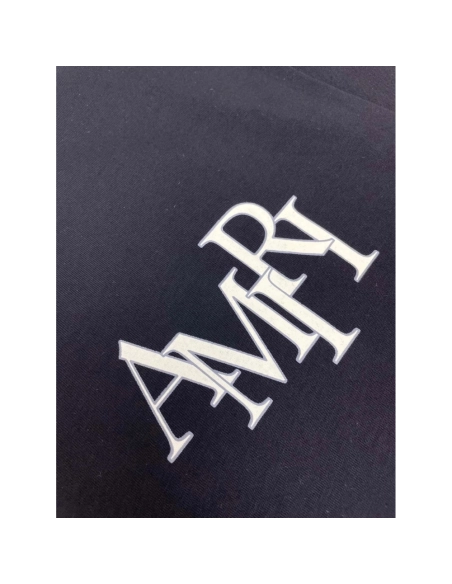 Amiri New Logo Short Sleeve Double Color Gel Printed Back T-shirt,Amiri T Shirt,Tshirt,APPAREL