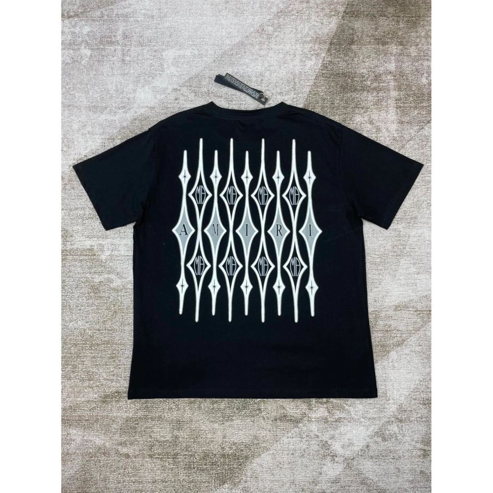 Amiri New Logo Letter Short Sleeve T-shirt,Amiri T Shirt,Tshirt,APPAREL