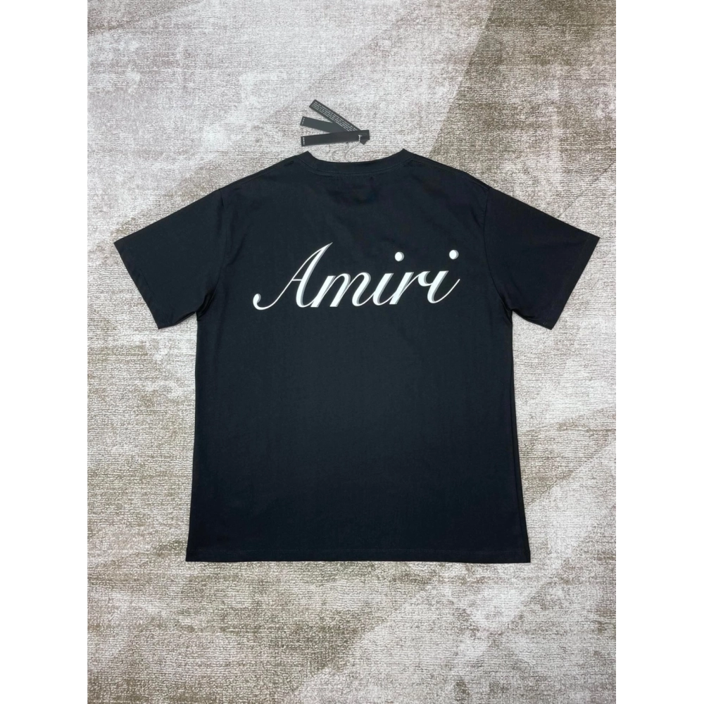 Amiri New Logo Letter Short Sleeve T-shirt,Amiri T Shirt,Tshirt,APPAREL