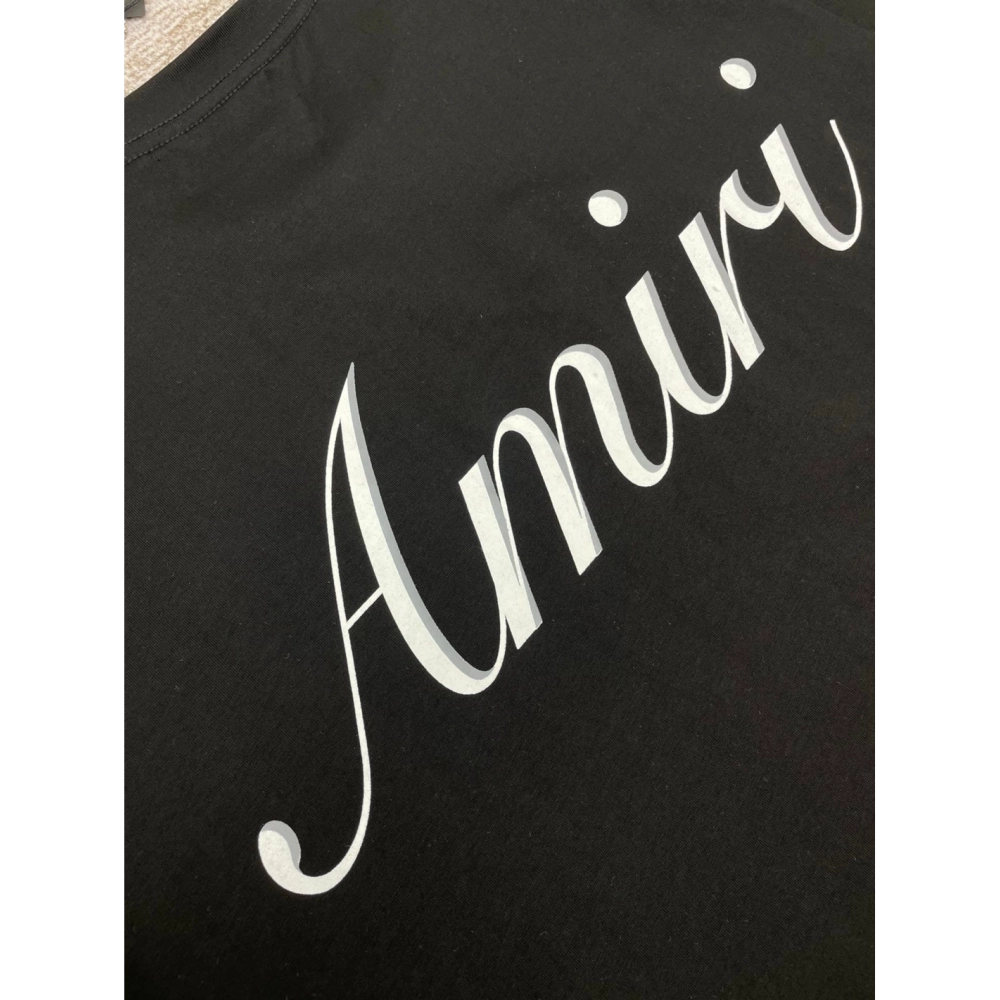 Amiri New Logo Letter Short Sleeve T-shirt,Amiri T Shirt,Tshirt,APPAREL